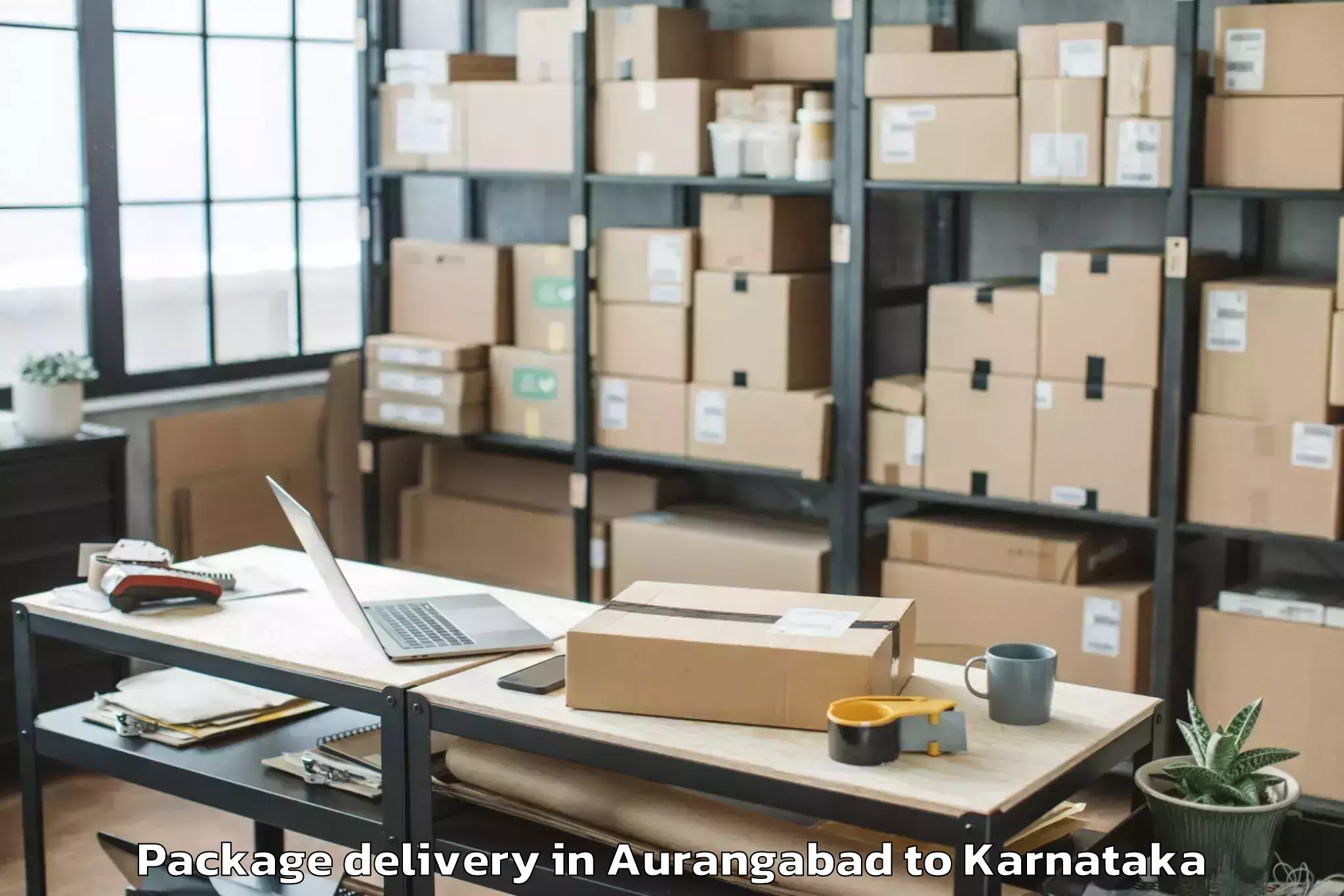 Quality Aurangabad to Huvina Hadagali Package Delivery